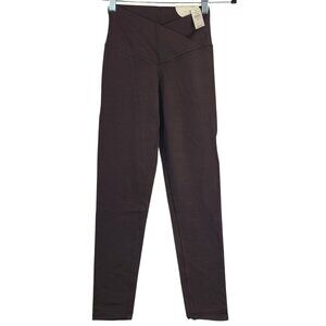 NWT Offline By Aerie High-Rise Crossover Leggings In Deep Brown Sz M